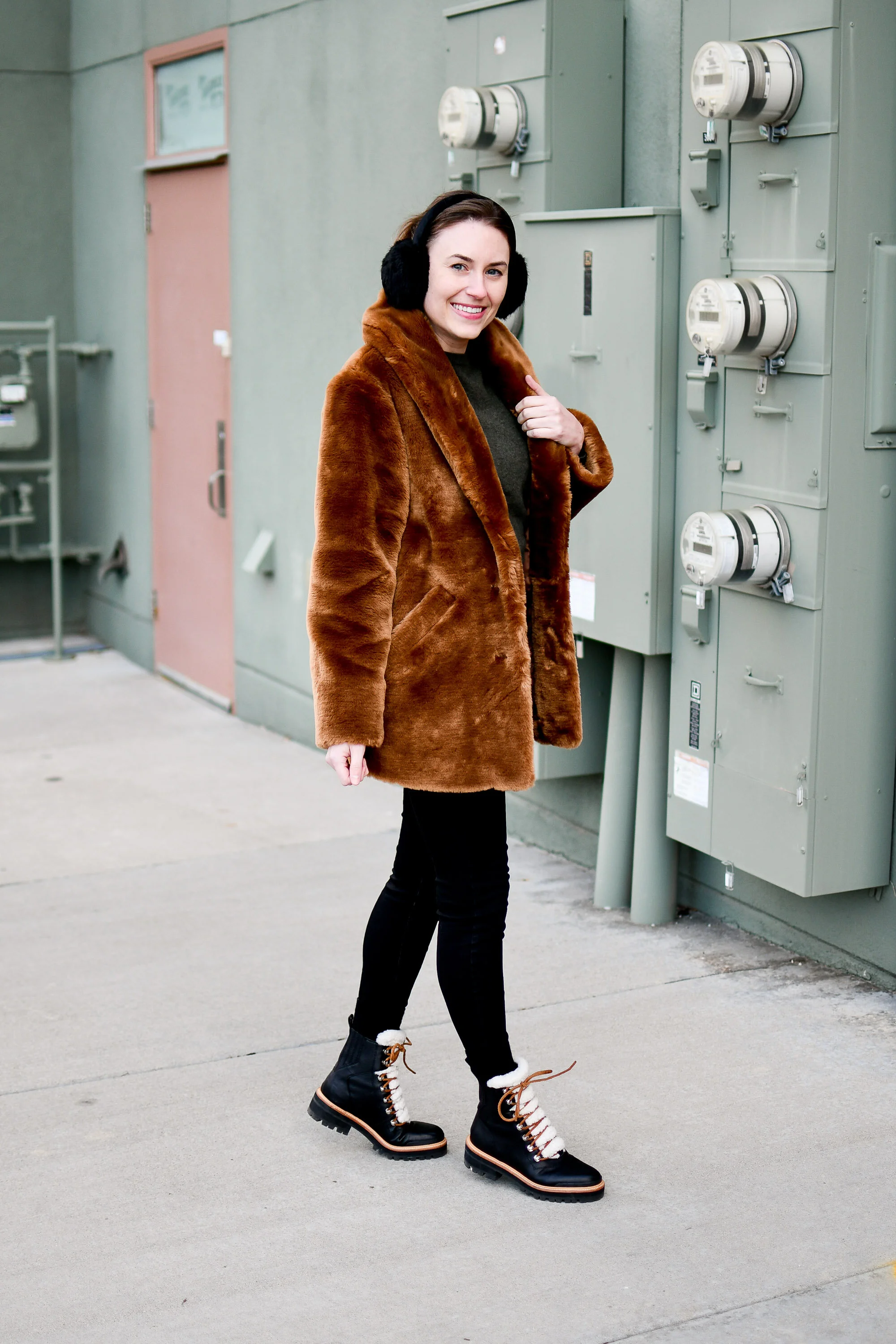 Marc fisher izzie shearling boot best sale